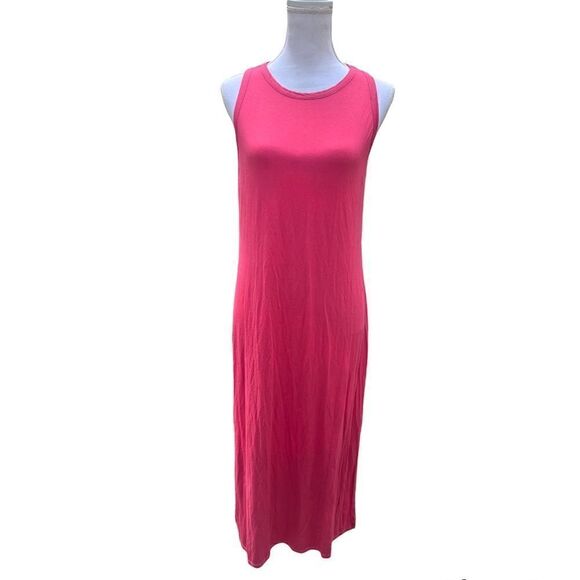 THREE DOTS BLOOMINGDALE’S SLEEVELESS MIDI DRESS IN LADY APPLE RED SIZE LARGE - Picture 1 of 14